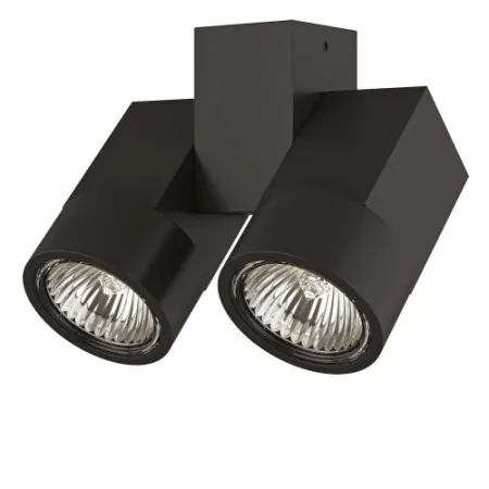 Светильник накладной поворотный 2х75Вт, черный